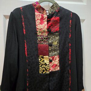 Vintage Tommy N Loulou patchwork Asian jacket Shirt Size L